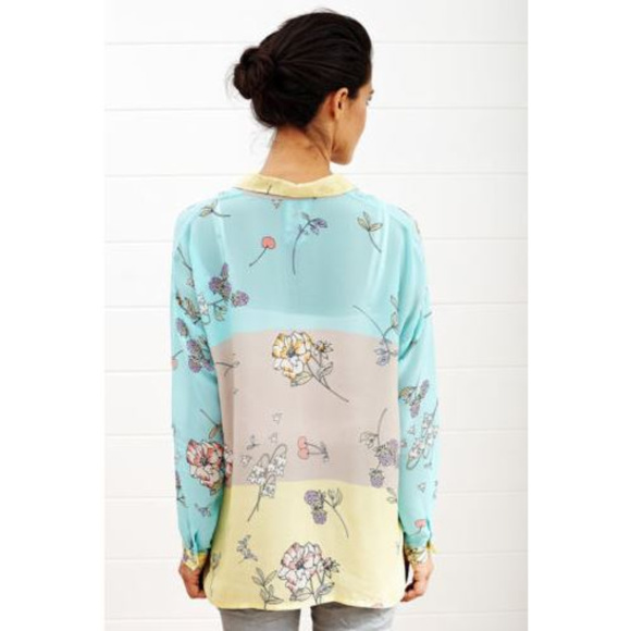 Johnny Was Escape Boxy Sheer Floral Print Tunic - Picture 3 of 3
